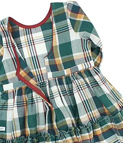 RuffleButts ® Bebek / Yürümeye Başlayan Kızlar Flowy Katmanlı Düğme Geri Elbise
