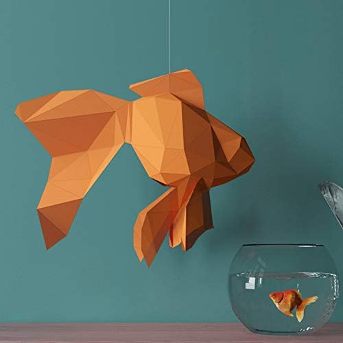 WLL-DP Goldfish Kağıt Heykel DIY Önceden Kesilmiş Kağıt Zanaat El Yapımı Origami Bulmaca 3D Kağıt Modeli Kağıt Oyuncak Ev Dekorasyon,