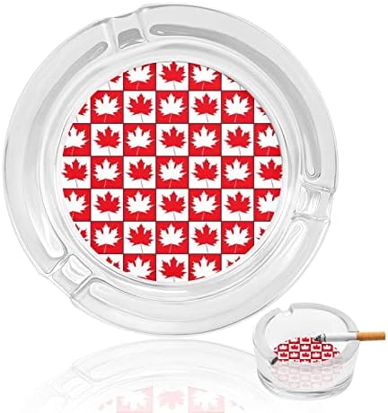 Kanadalı Akçaağaç Yaprağı Cam Küllük Çapı 3.3 Şeffaf Sigara plaka Ev Ofis Masa Kullanımı için Kapalı veya Açık Masa Dekorasyon