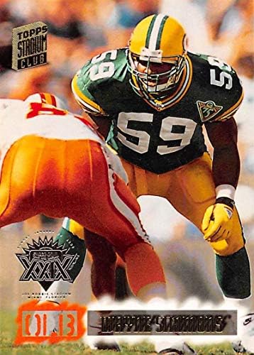 1994 Stadyum Kulübü Süper Takımlar Super Bowl Futbol 22 Wayne Simmons Green Bay Packers Resmi NFL Ticaret Kartı Topps