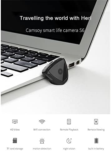 SHYPT Mini IP Kamera Ev Güvenlik HD 1080 P WiFi Kablosuz Ağ Kamera Gözetim Gece Görüş Bebek Monitörü Hareket Alarmı Camcord (Renk: