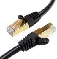 TERA GRAND CAT7-7000-10K-Ethernet Kablosu, Cat7, 3,05 m, 10 ft, RJ45 Fişten RJ45 Fişe, Siyah (10'lu Paket)