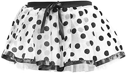 Rimi Askı Bayanlar Beyaz Siyah Polka Dot Etekler Bayan Fantezi Parti Giyim 12 İnç Etekler Bir Boyut