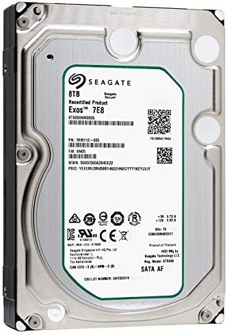 Seagate Exos 7E8 8 TB 512e SATA 256 MB Önbellek 3,5 İnç Kurumsal Sabit Disk (ST8000NM0055) (Yenilendi)