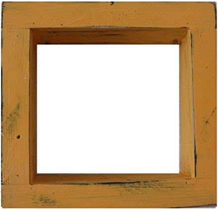 Kare Ahşap / Ahşap Gölge Kutusu Ekranı-12 x 12 - Şeftali-Dekoratif Geri Kazanılmış Sıkıntılı Vintage İtiraz