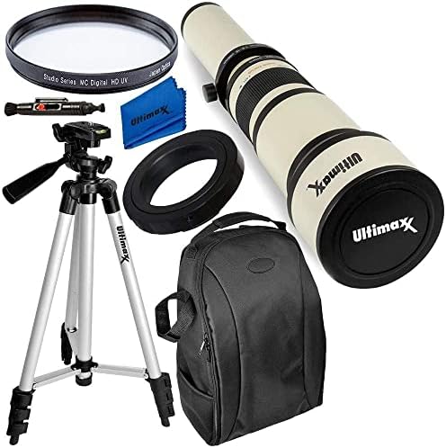 Ultimaxx 650-1300mm Telefoto zoom canon lensi EOS Rebel T5, T5i, T6, T7 T6i, T6s, T7i, T8i, SL1, SL2, SL3, 60D, 70D, 77D, 80D,