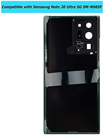 Yedek Pil Kapı Kapak Arka Kapak ıçin Samsung Galaxy Not 20 Ultra 5G SM-N985F SM-N985F/DS Mistik Siyah Akkudeckel ıle Kamera Lens