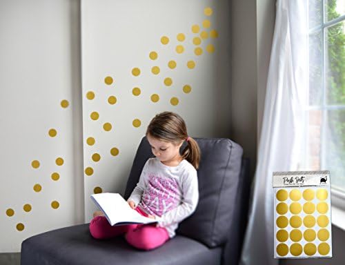 Lüks Noktalar Metalik Altın Daire Duvar süslü çıkartmalar Şenlikli Bebek Kreş Çocuk Odası için Trendy Sevimli Eğlenceli (200