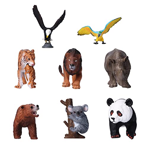 Plastik Orman Hayvanları Oyuncak Seti, Büyük Afrika Hayvanat Bahçesi Hayvan Playset Çocuklar için Parti için Güvenli Simülasyon