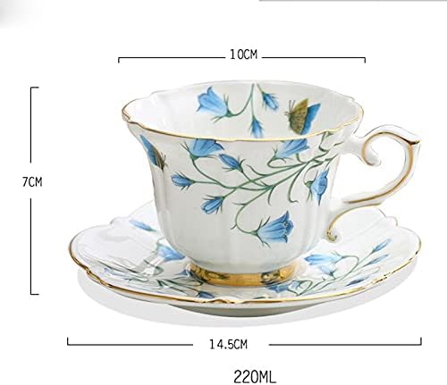 Avrupa Tarzı Kırsal Küçük Lüks Kemik Çini Kahve Fincanı Seramik ingilizce Öğleden sonra çay Bardağı İskandinav Tarzı Fincan çiçek