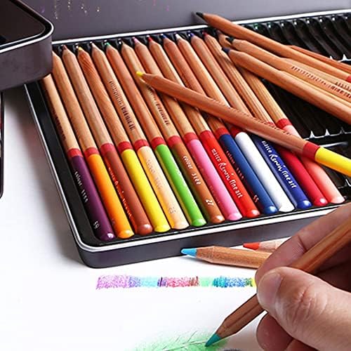 NIZYH Okul Ofis Profesyonel Çizim Renkli Suluboya Oilcolor Kalemler Set Sanat Malzemeleri renkler Kırtasiye Ahşap (Renk : Bir,