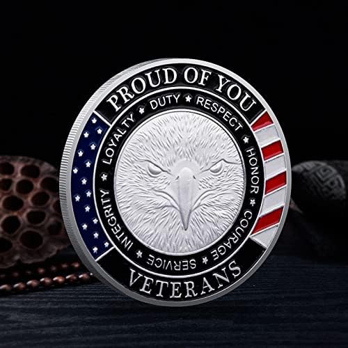 EPVSER Hizmetiniz için teşekkür ederiz Veteran Coin, Veteran için Challenge Coin Hediye, Askeri Paralar Gaziler Günü Hediyeleri