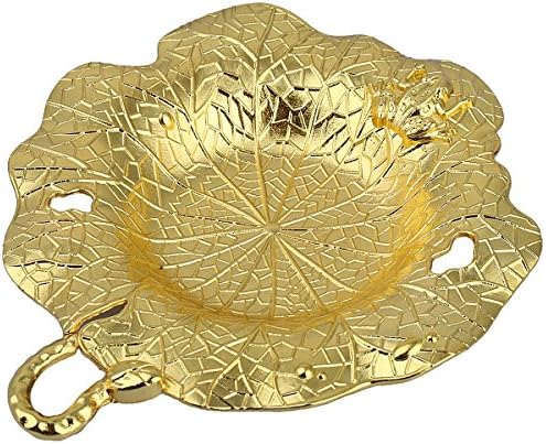 rockcloud Paketi 2 Metal İçecek Bardak çay ışık mumluk Masa Koruma Dekorasyon Ev Heykelcik, altın Lotus Yaprağı