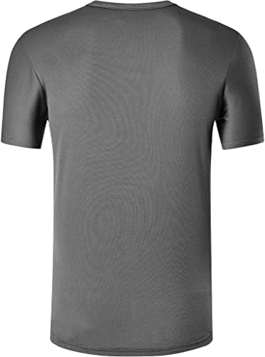 jeansian erkek 3 Paketleri Atletik Hızlı Kuru Fit Kısa Kollu Spor T-Shirt Tişörtleri Tee Gömlek Tenis Golf Bowling LSL182
