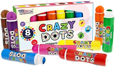 ABD Sanat Kaynağı 8 Renk Çılgın Nokta İşaretleyiciler-çocuk Yıkanabilir Kolay Kavrama Toksik Olmayan Boya ışaretleyici Daubers