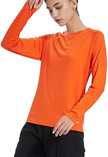 Kadınlar Uzun Kollu Tee Gömlek UPF 50 + Güneş Koruma Gömlek Egzersiz Nem Esneklik Yürüyüş Koşu Atletik Gömlek