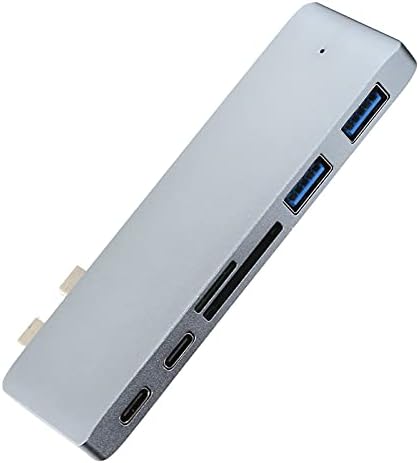 Tip-C Hub‑USB 3.0 Tip-C Hub ile Hafıza Kartı Depolama Kart Okuyucu Yuvası için Pro / Hava 2020, Alüminyum Alaşım