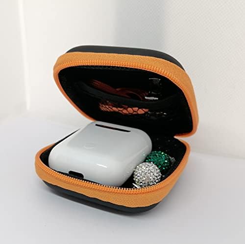 MOXUEOR, Kare Kulaklık Durumda [6 Paketi] Kulaklık Durumda Mini Sert EVA Depolama Kulaklık Taşıma Kılıfı Çanta ile Renkli Fermuar