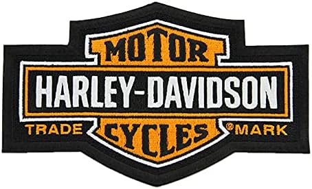 Harley-Davidson 7.25 inç. İşlemeli Marka Bar ve Kalkan Amblemi Dikişli Yama