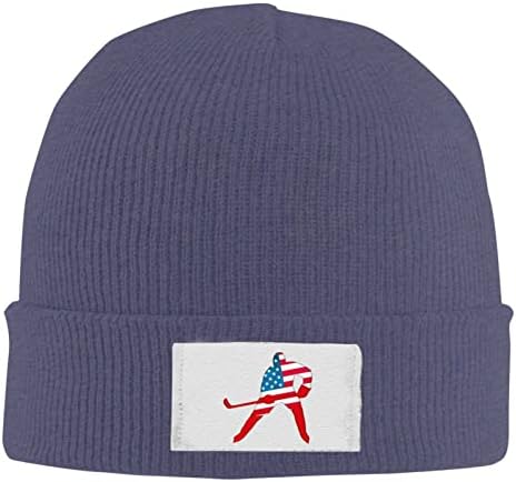 Amerikan Hokey Oyuncusu Beanie Caps Örme Şapkalar Kış Açık Sıcak Örme Kapaklar