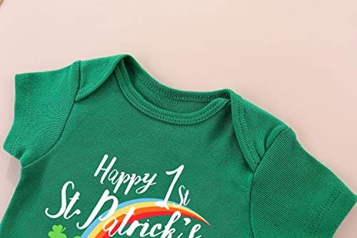 Bebek Yeşil Bodysuit 1st Aziz patrick Günü Hediye Bebek İrlandalı Charm Romper Yenidoğan Tulum Kıyafet
